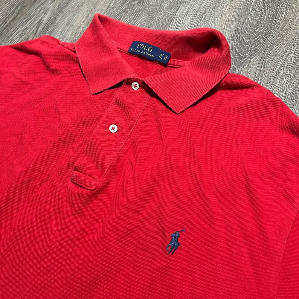 Polo Ralph Lauren Polo Shirt XLT Red Short Sleeve Cotton Pique Pony Logo